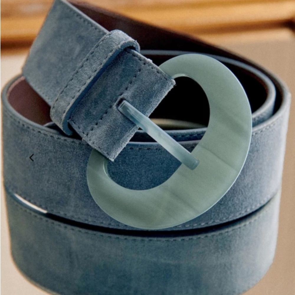 Sezane Tonya belt leather -size 90 (colour denim)